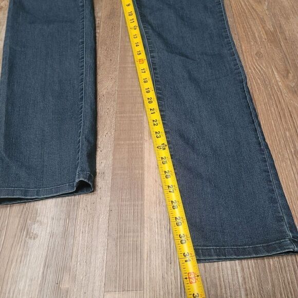 PrAna Medium Blue Wash Denim Blue Skinny Jeans Women's Size 14/35 - Picture 8 of 9